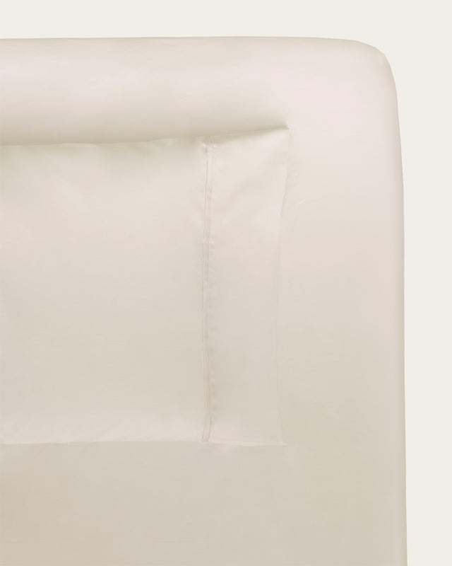 Percale Fitted Sheet - 180 Thread Count Cotton - Beige