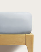 Percale Fitted Sheet - 180 thread count Cotton - Sky