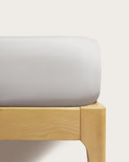 Percale Fitted Sheet - 180 Thread Count Cotton - Gray