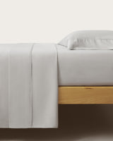 Percale Fitted Sheet - 180 Thread Count Cotton - Gray