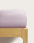 Percale Fitted Sheet - 180 Thread Count Cotton - Lavender