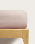 Percale Fitted Sheet - 180 Thread Count Cotton - Rose Pink