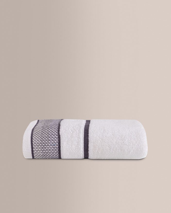 Juego de Toallas Jacquard Aret Blanco Set Sábana - Don Algodon