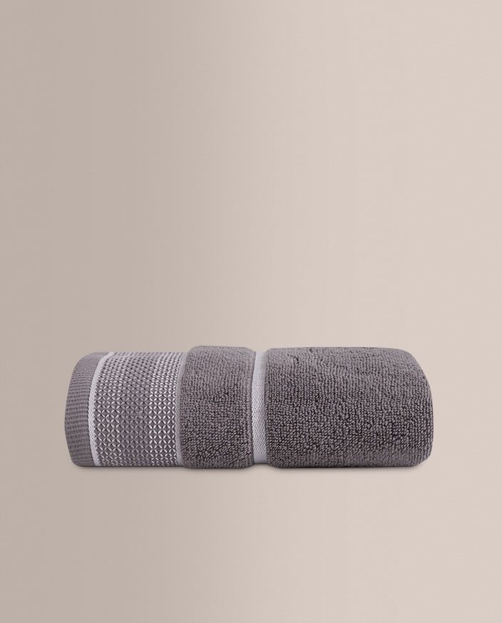 Juego de Toallas Jacquard Aret Gris Set Sábana - Don Algodon