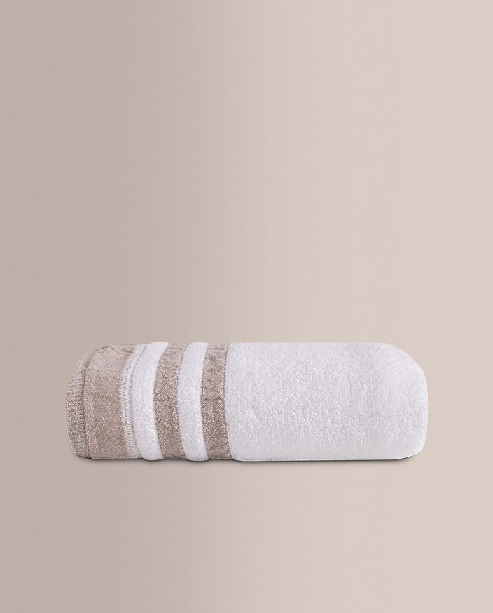 Juego de Toallas Jacquard Siros Blanco Set Sábana - Don Algodon